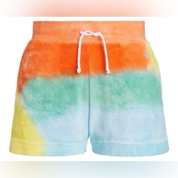 NWT POLO Ralph Lauren Tie-Dye Drawstring Terry Short small - Picture 2 of 5